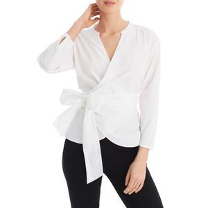 Jcrew white wrap top